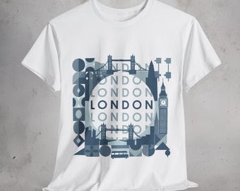 Maglietta di Londra, maglietta grafica elegante e moderna, da indossare tutti i giorni o come regalo unico per i tifosi dell'Inghilterra, un must per i turisti