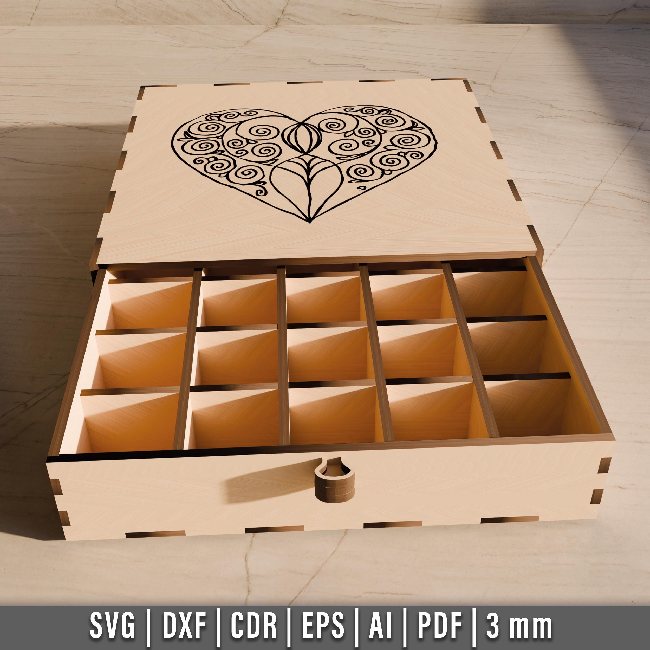 Laser Cut Drawer Jewelry Box SVG File, Jewelry Box Digital Template ...