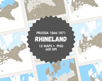 Rhineland Maps PNG - Instant Download - 15 Map Variations