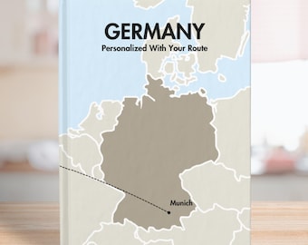 Custom Travel Journal - Blank Hardcover Travel Planner, Travel Gift, Map Journal, Customized Journal