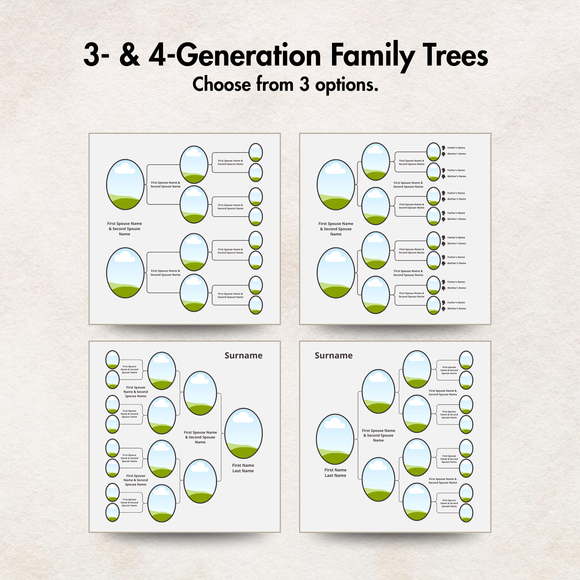 Family History Book Templates (platinum Collection) - 8.5x11 Portrait ...