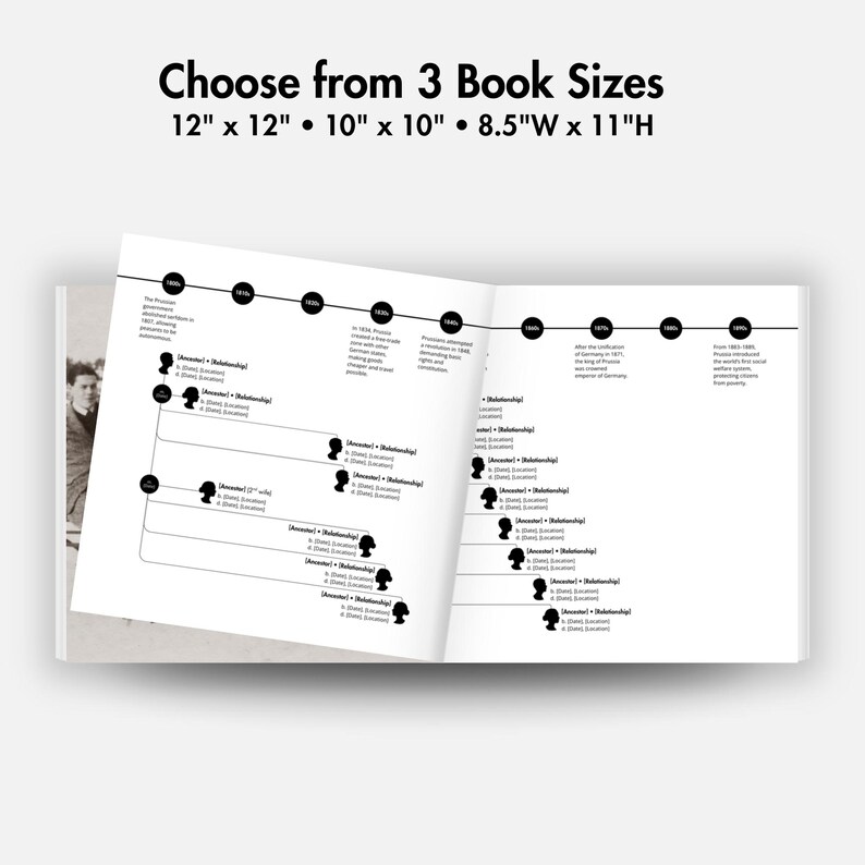 Family History Book Templates - Family Groups Collection - 8.5x11 ...