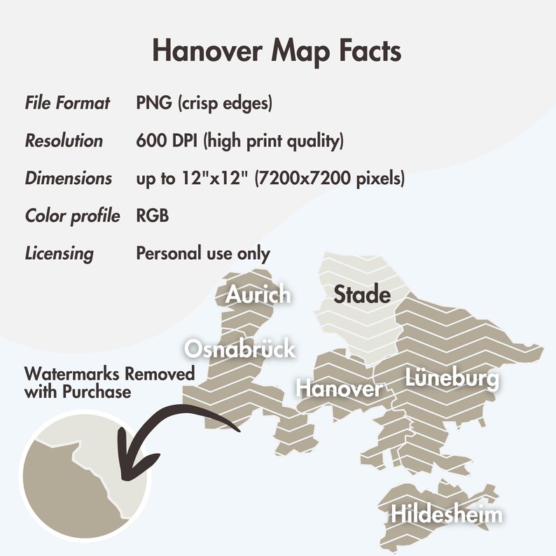 Hanover Maps PNG - Instant Download - 16 Map Variations - Etsy Canada