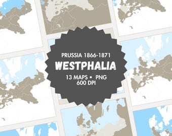 Westphalia Maps PNG - Instant Download - 13 Map Variations