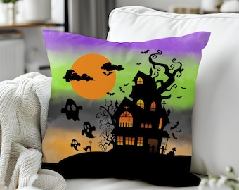 Spooky Pillow Cover, Halloween Home Decor, Witchy Pillowcase