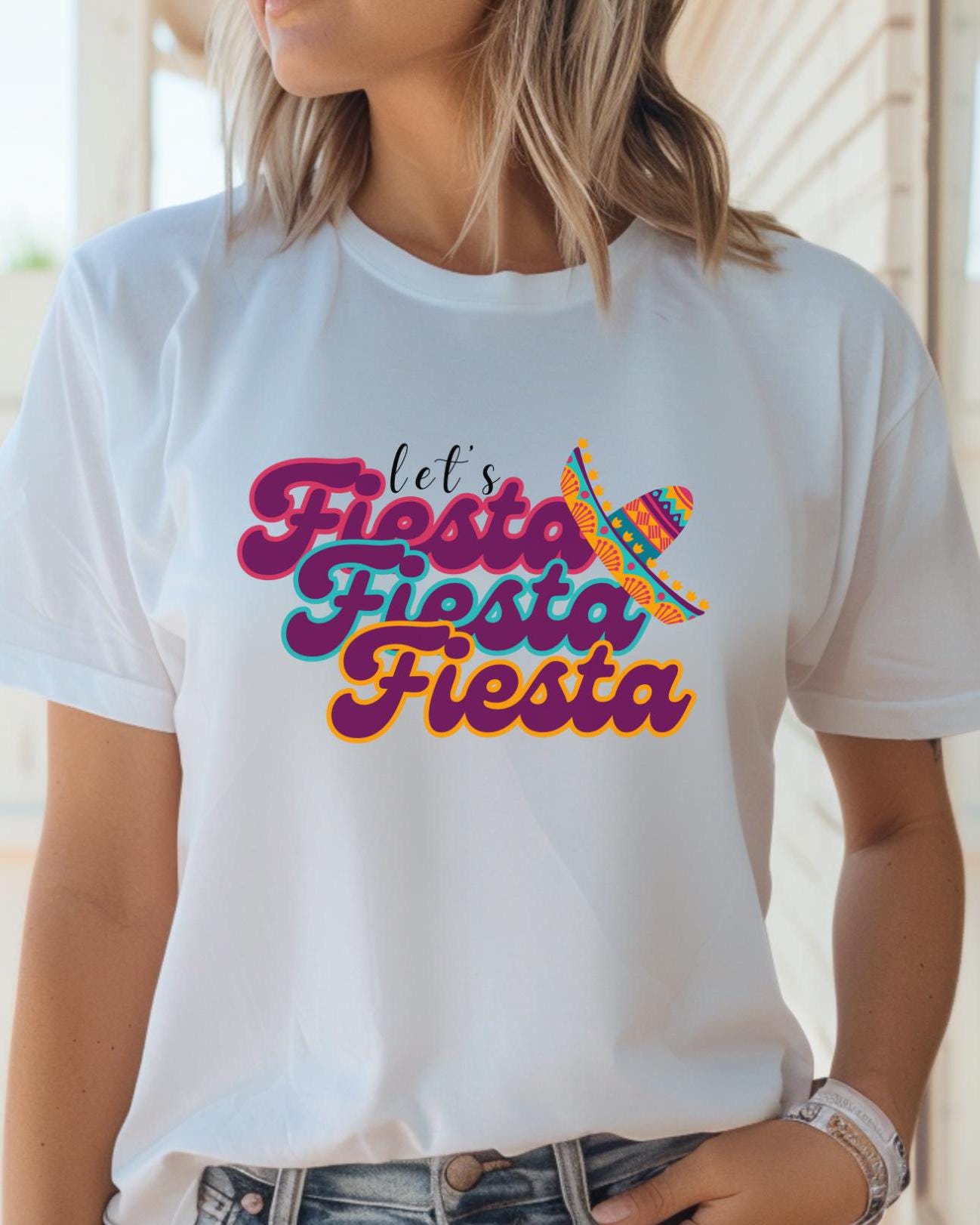 Lets Fiesta Shirts, Cinco de Mayo T, Retro Mexico Themed Shirt, Fiesta Squad Shirt, 5 de Mayo Outfit, Viva Mexico, Cute Fiesta Theme Shirt