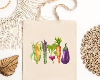 Veggie Tote Bag, Fruit and Veggie Holder, Farmers Market Bag, Vegetable Harvest Bag