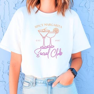 Spicy Margarita Shirt, Cinco de Mayo T, 5 de Mayo Outfit, Spicy Marg Tshirt, Fiesta Theme Shirt, Spicy Marg Social Club, Tequila T Shirt