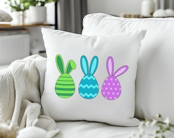 Easter Bunny Pillow Cover, Spring Accent Pillowcase, Easter Gifts, Rabbit Throw Pillows Couch, Spring Home Decor