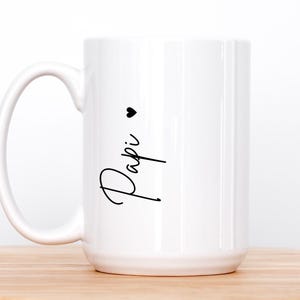 Custom Papi Mug, New Dads Gift, First Fathers Day Mug, Papi Gifts