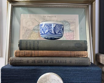Antique French Book 3-Piece Bundle | 1920s French Literature & Language Books