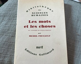 Vintage 1966 Gallimard NRF French “Les mots et les choses” Michel Foucault First Edition