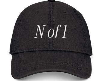 N of 1 Embroidered Denim Hat