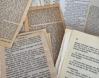 Klassische Literatur Vintage Buch Seite Bundle | 30 Seiten | Collage, Junk Journal, Decoupage | Handarbeit