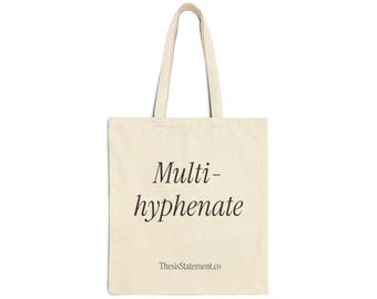 Multi-hyphenate Tote Bag | Canvas Cotton Market Shopper