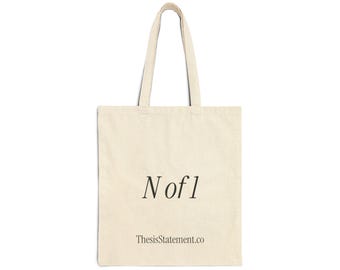N of 1 text tote bag | minimalist canvas tote