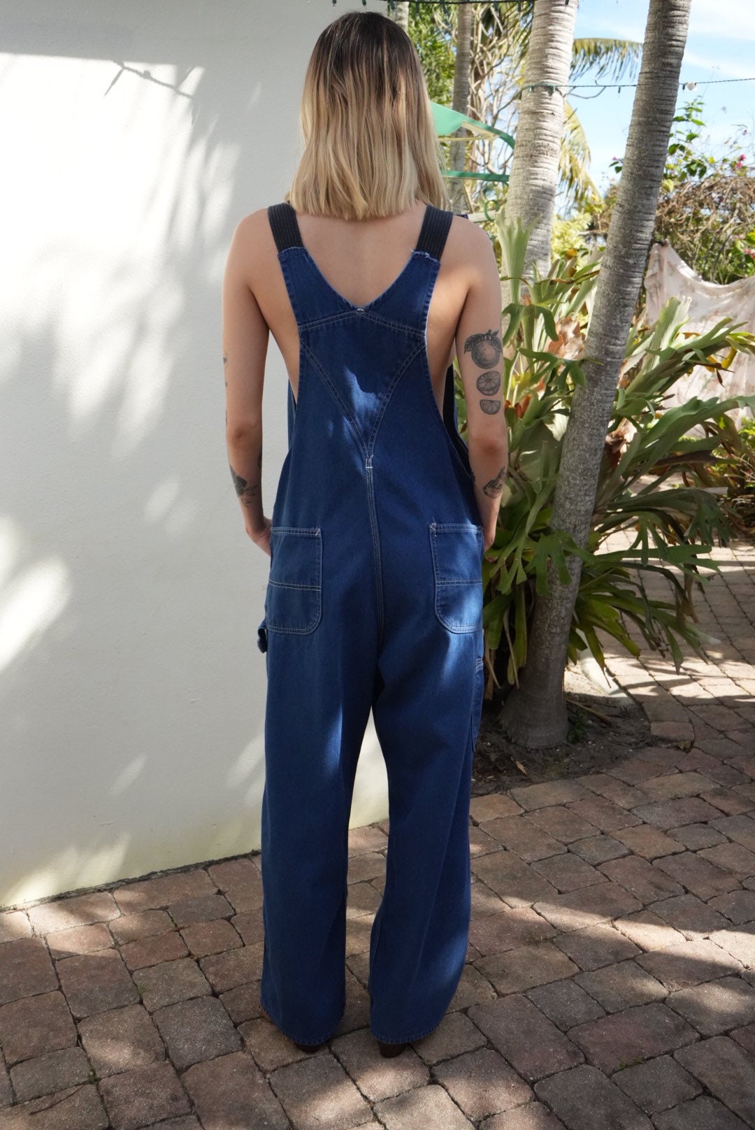 Vintage Overalls / 70's Denim Overalls / Roebucks Casual