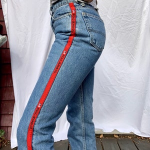 1990's y2k POLO Denim Jeans / 26 Waist / Basic Nineties Jeans / Tuxedo Ribbon Polo Ralph Lauren Logo image 2