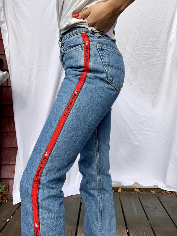 1990's y2k POLO Denim Jeans / 26" Waist / Basic N… - image 2