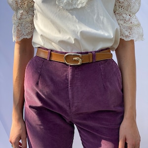 Gucci 29-32" Waist Belt / Light Brown / Gold Hardware High Waist Cincher / Statement Belt / G Horsebit Belt