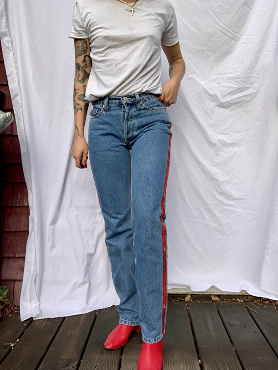 1990's y2k POLO Denim Jeans / 26" Waist / Basic N… - image 6