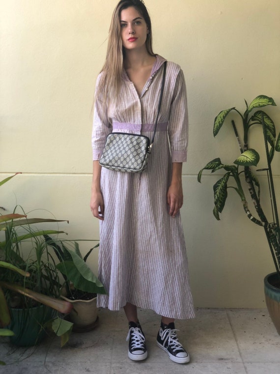 Antique Chore Dress / 1910's Cotton Workwear Dress