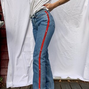 1990's y2k POLO Denim Jeans / 26 Waist / Basic Nineties Jeans / Tuxedo Ribbon Polo Ralph Lauren Logo image 4
