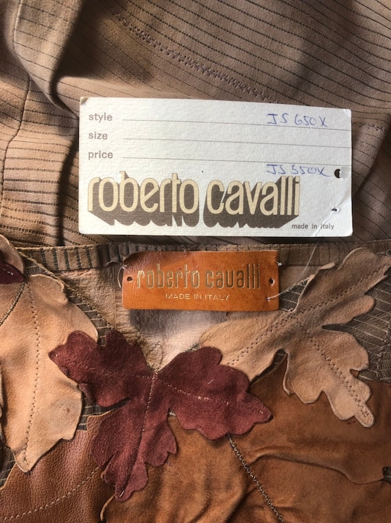 1970's Roberto Cavalli Jumpsuit / Metallic Stitch… - image 9