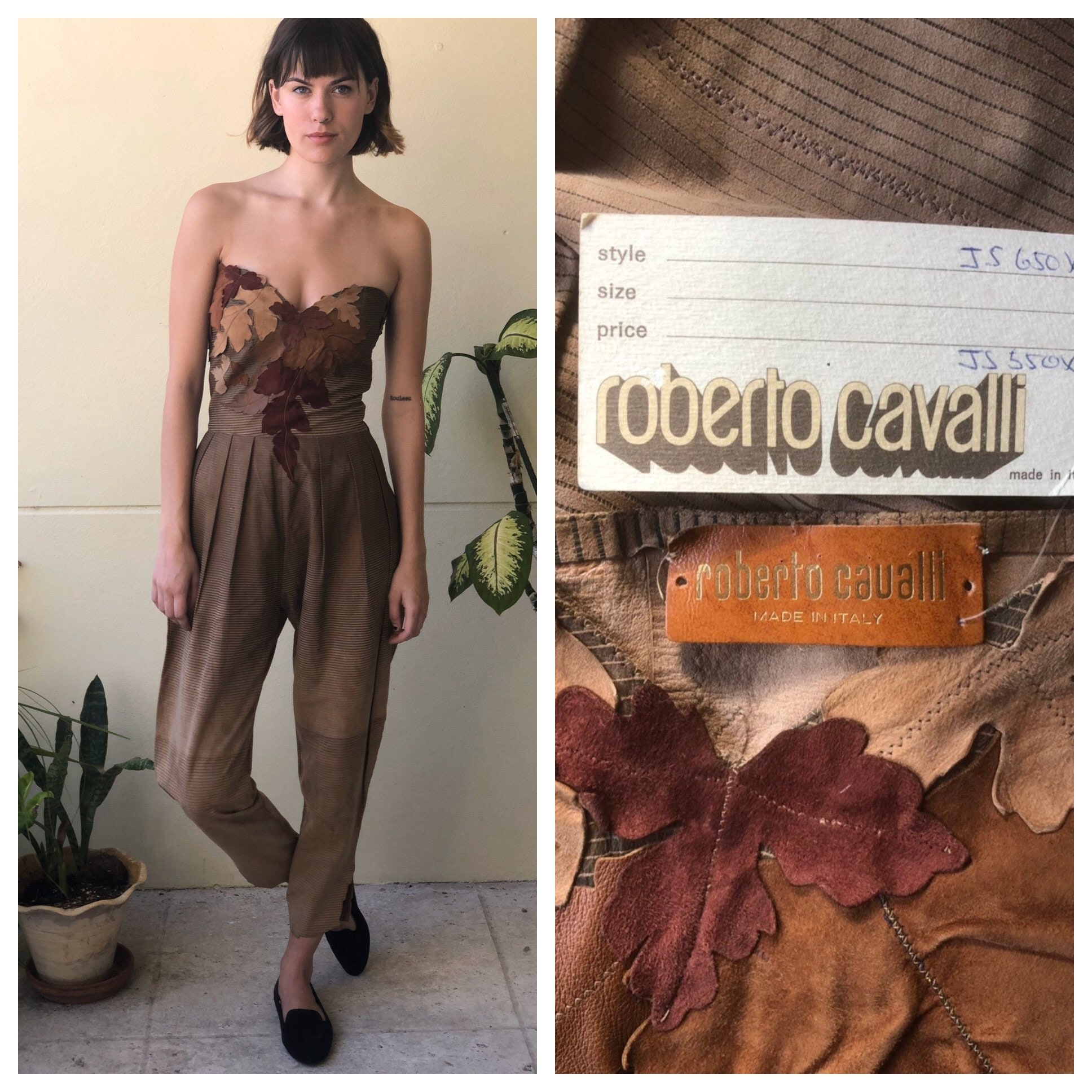 Spanning wijsheid Identificeren 1970's Roberto Cavalli Jumpsuit / Metallic Stitched - Etsy