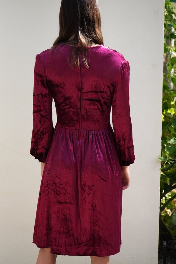 Vintage Velvet Split Hem Dress