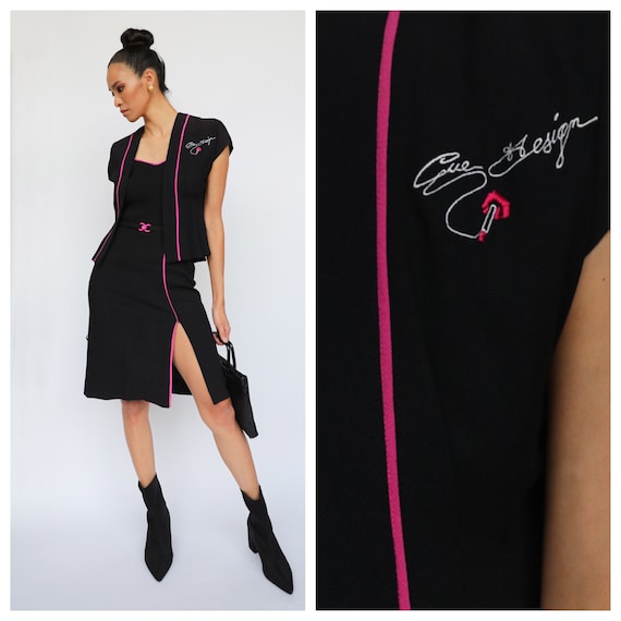 Vintage 70's Cigarette Print Dress / Lip Print Dre