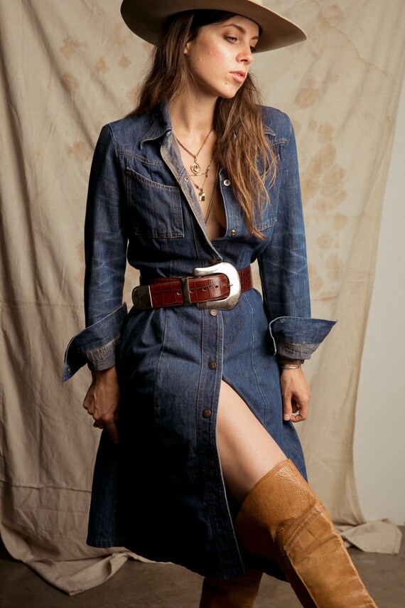 25-29" Waist Belt / Wide Vintage Leather Belt / St