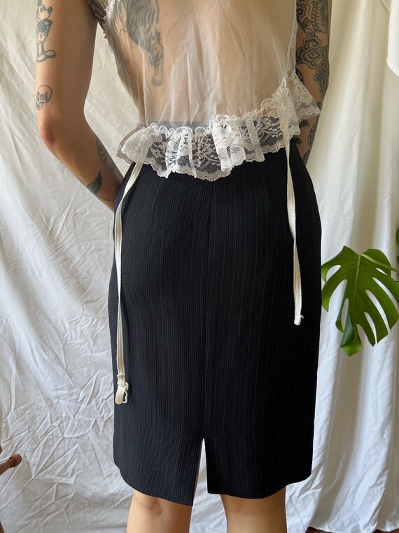 Vintage Calvin Klein skirt / Italian Wool Stripe … - image 3