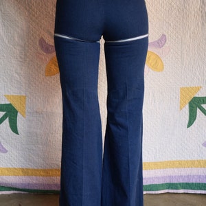 Vintage 70's Denim Jeans / Frederick's of Hollywood Zip-Off / Convertible / Medium Wash / Elephant Bell Bottoms / Seventies Denim Jeans image 9