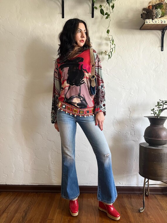 Gorgeous Hippie Belt / 26-36" Waist / Hand Beaded… - image 4