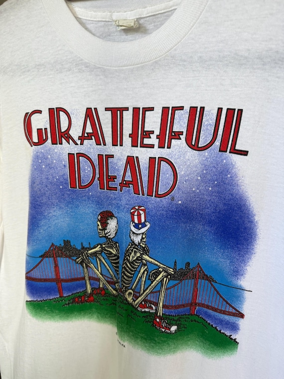 1981 Grateful Dead Band Tshirt / Golden Gate Bridge Rock Tee