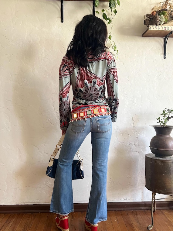 Gorgeous Hippie Belt / 26-36" Waist / Hand Beaded… - image 1