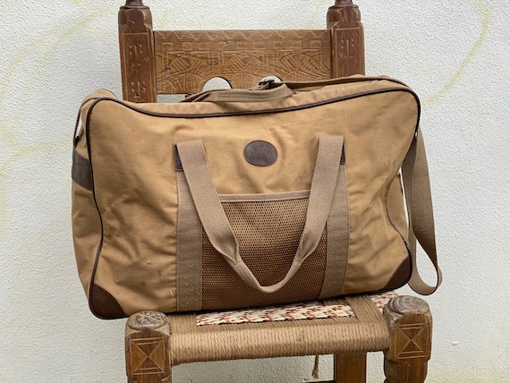 Canvas & Leather Safari Duffle Bag