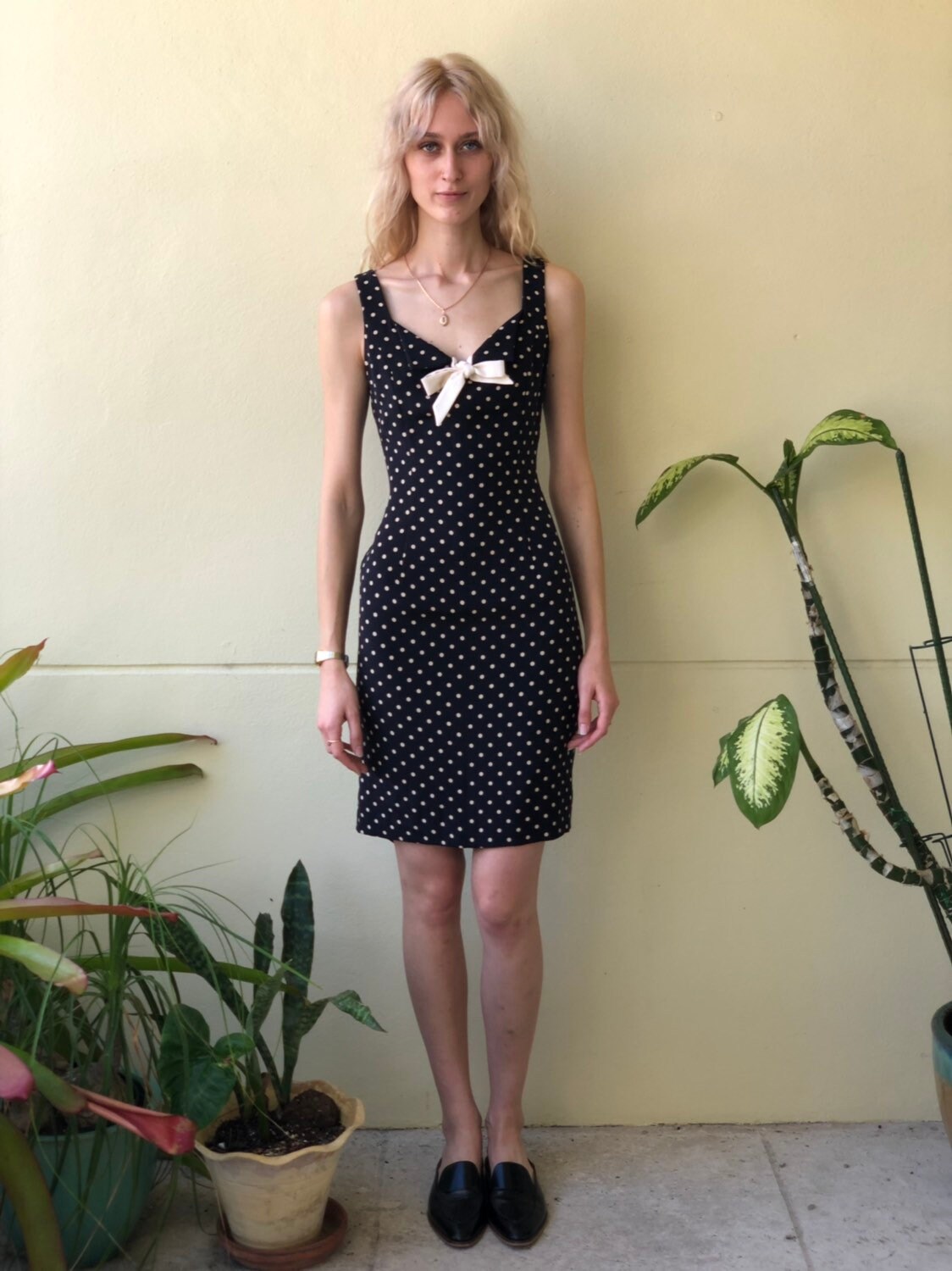 Vintage Valentino Dress / Polka Dotted Wiggle Dress / Made in Italy / Cocktail  Dress / Bow Dress / Sexy Date Night Dress - Etsy