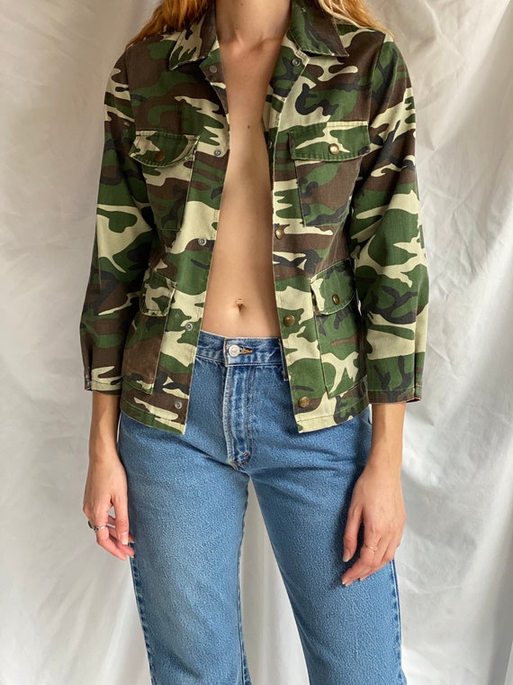 Vintage Camo Jacket / Pocketed Hunting Jacket / S… - image 5