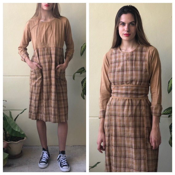Antique Chore Dress / 1910's Cotton Workwear Tunic