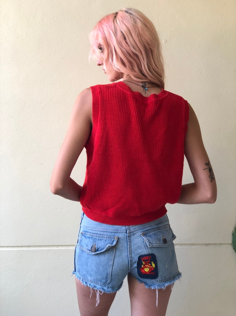 30 Waist Denim Cut Offs FOXY Denim Shorts low Rise Patched Denim Hot Pants Patchwork Light Wash Jean Shorts Fox with a big Heart