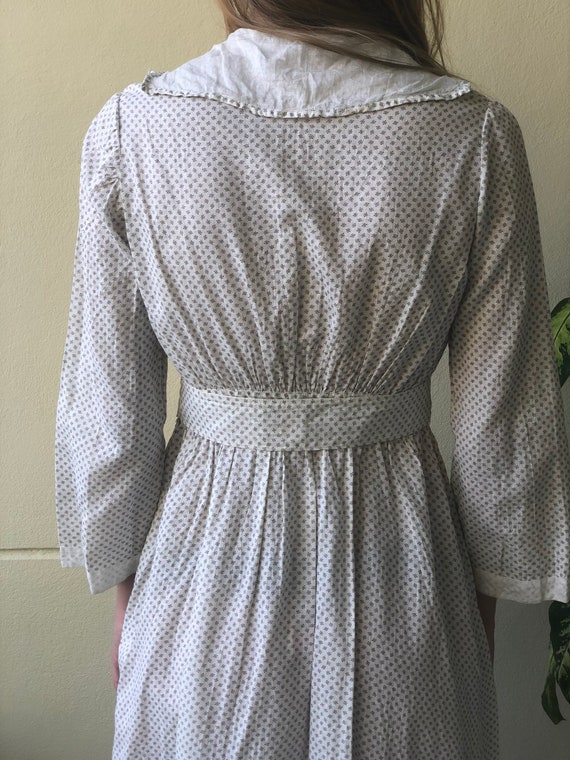 Antique Cotton Dress / 1910's Cotton Workwear Dre… - image 9