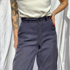 1930's Navy Blue Pants / Casual thirties Cotton Bloomer Men's Pants / NRA Men's Clothing Code Authority image 7