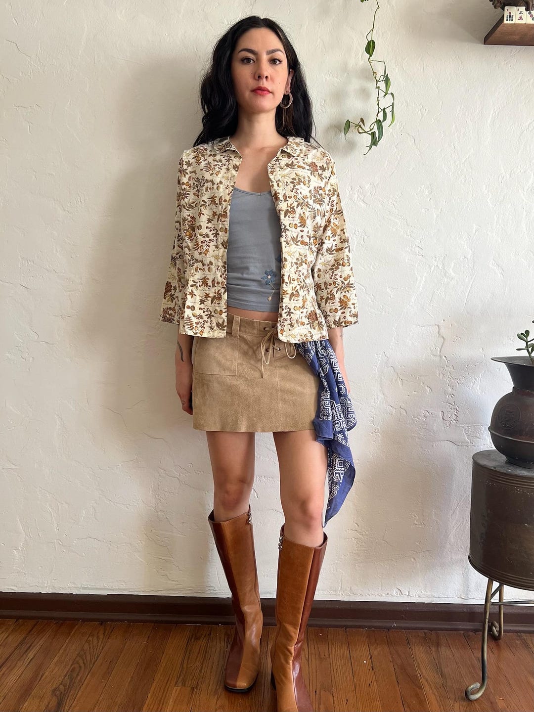 50s Novelty Blouse / Button up Shirt Blouse / Nutty Print / Cashew ...