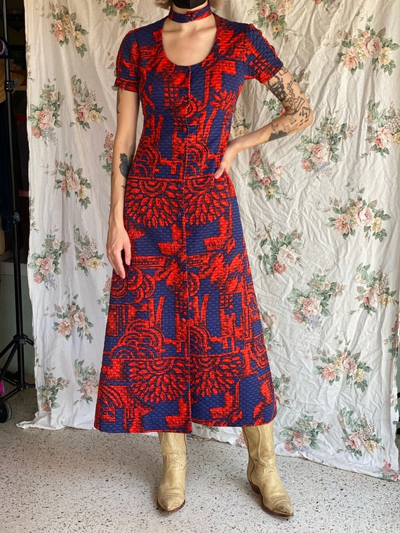 1960's Sexy Dress / Choker Vintage Hawaiian Dress… - image 3