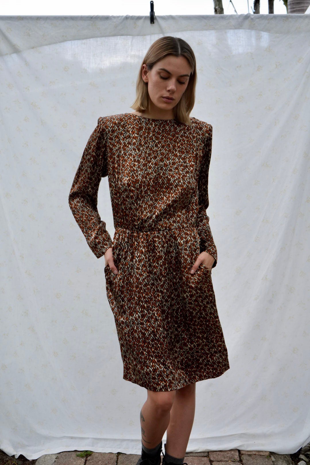 saint laurent leopard-print silk-chiffon maxi dress Saint Laurent - Leopard Silk Chiffon Caftan