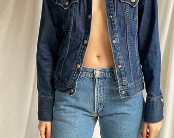Y2k 90's Levi's Blue Jean Jacket / Made in the USA / Dark