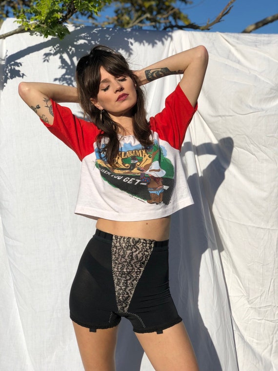 Vintage Alabama Crop Top Tshirt / Tour 83 / Vintag