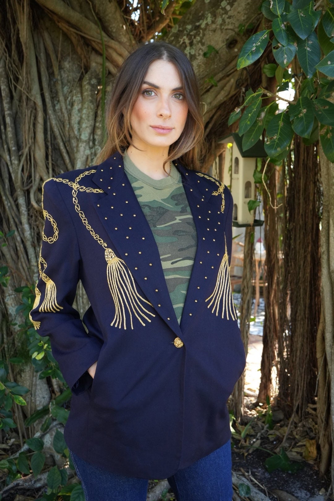 80s linen Jacket リネンジャケット ヴィンテージ リネンジャケット【1980's-】【FLAX】Vintage All